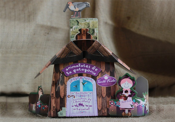 Estuche cabaña troquelada, encastrable. Troqueles especiales.